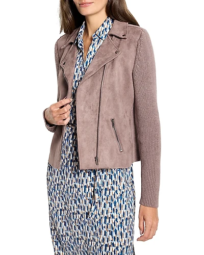 Nic+Zoe Mixed Media Moto Jacket