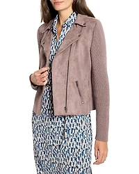 Nic+Zoe Mixed Media Moto Jacket