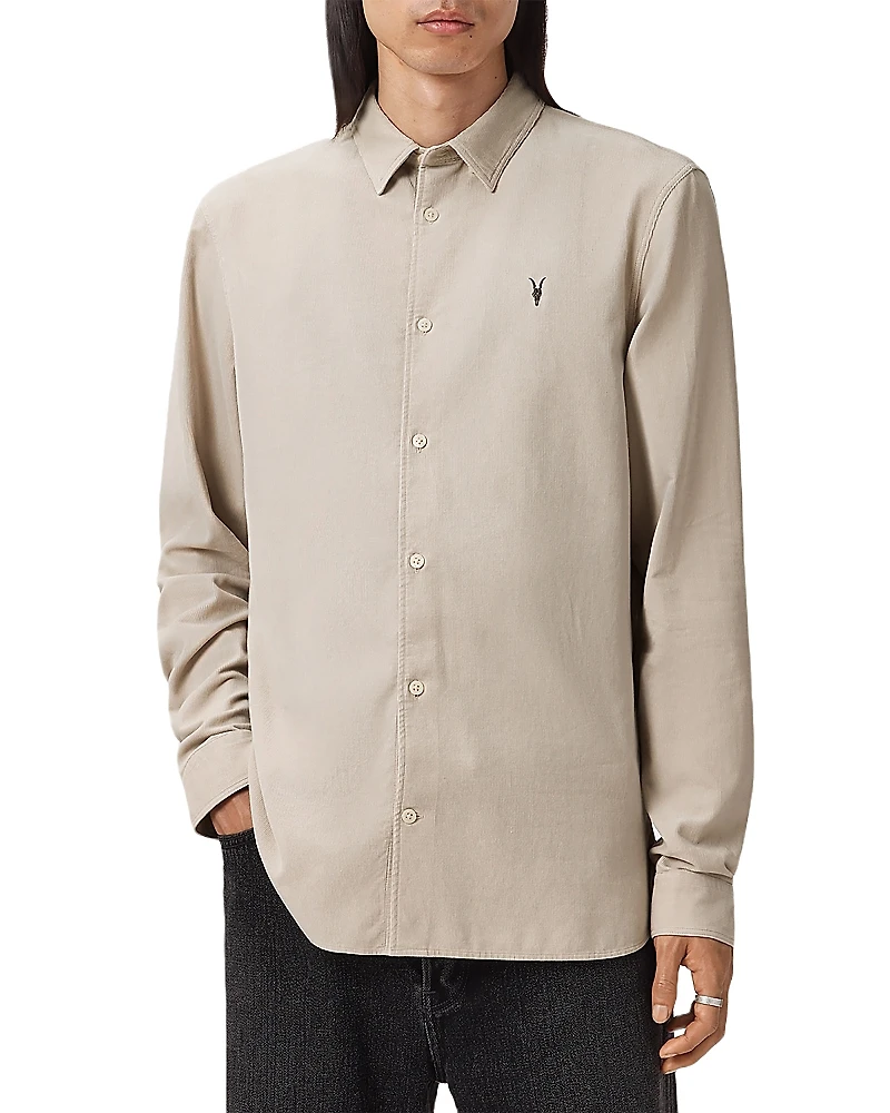 Allsaints Birchwood Slim Fit Long Sleeve Shirt