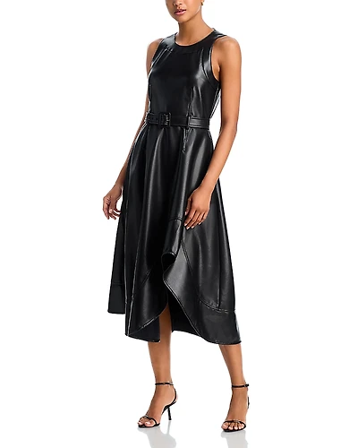 Cinq a Sept Zelda Faux Leather Dress