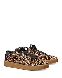 Tory Burch Phoenix Leopard Print Calf Hair Sneakers