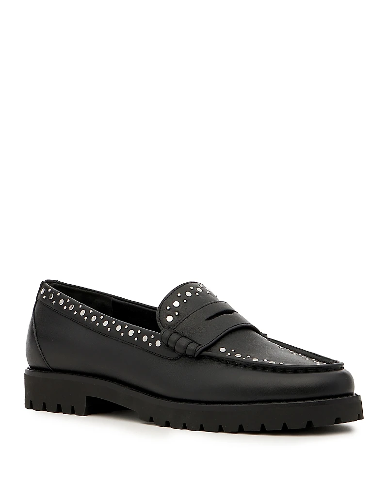 Paige Women's Ellis Studded Leather Loafers