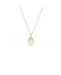 Pre-Owned Cartier Double C de Cartier Pendant Necklace 18K Rose Gold and Diamonds