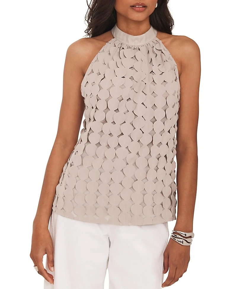 Mint Velvet Women's Neutral Disc Halter Top