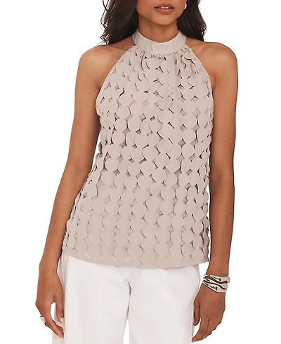 Mint Velvet Women's Neutral Disc Halter Top