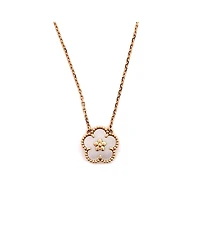 Pre-Owned Van Cleef & Arpels Lucky Spring Plum Blossom Pendant Necklace 18K Rose Gold and Mother of Pearl