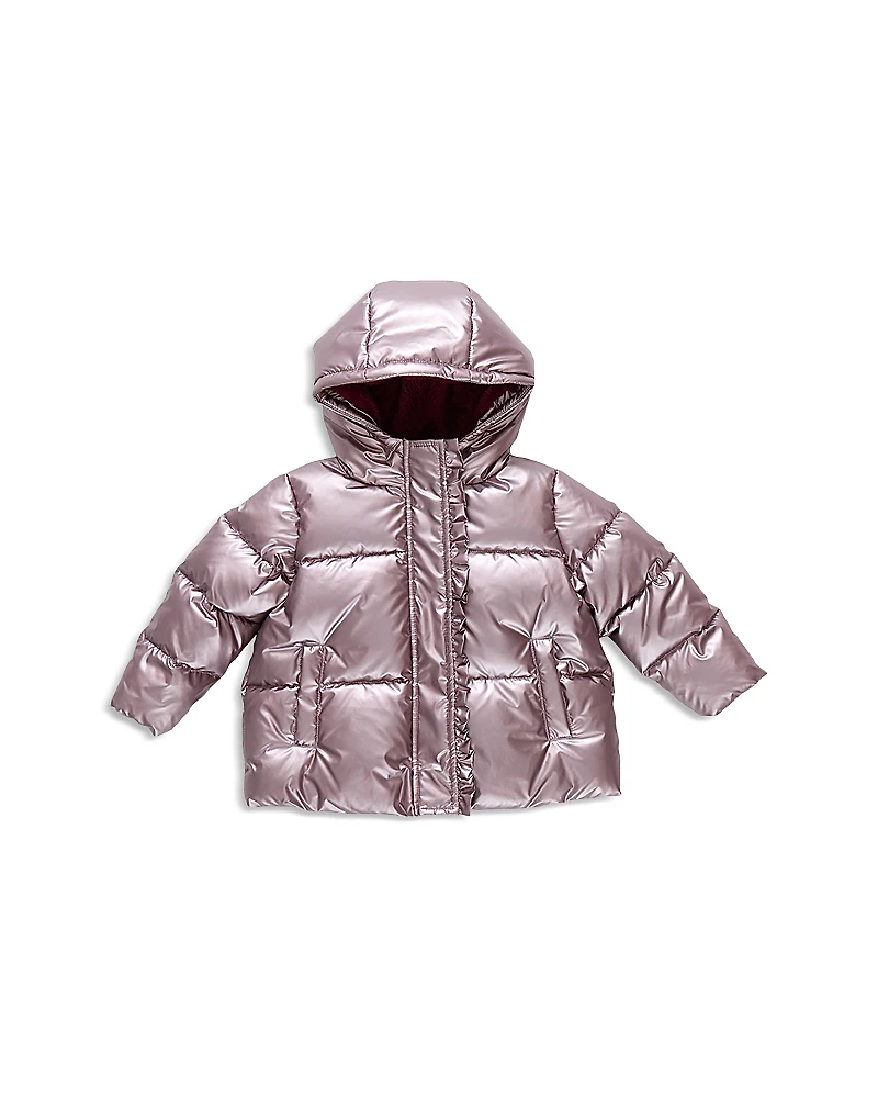 Pink Chicken Girls' Ruffled Pete Puffer Down Jacket - Little Kid