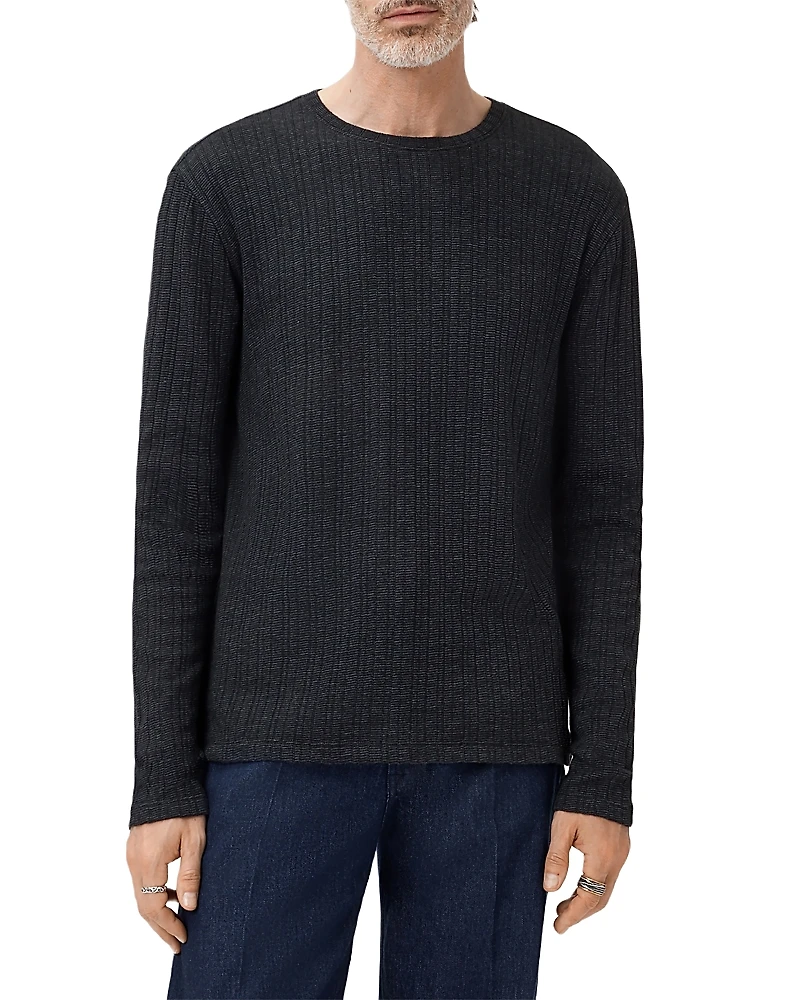 John Varvatos Fern Feeder Rib Long Sleeve Tee
