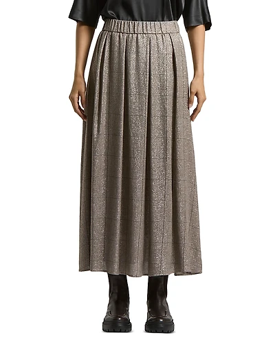 Peserico Long Plaid Skirt
