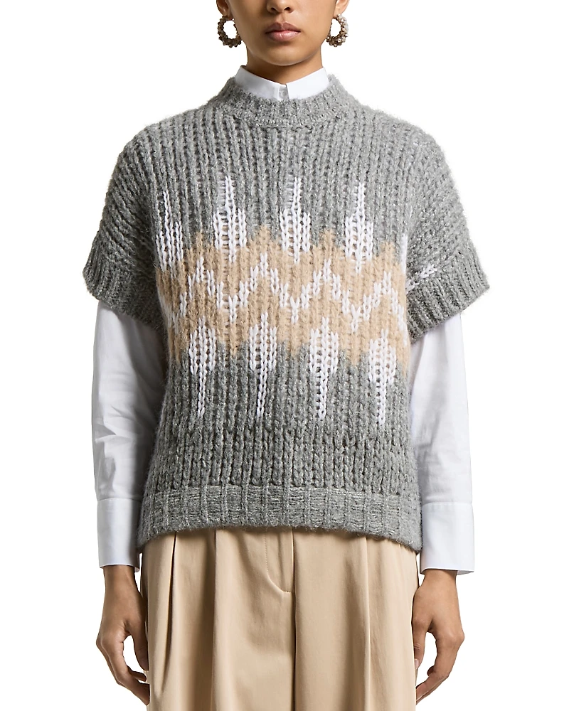 Peserico Short Sleeve Knitted Sweater
