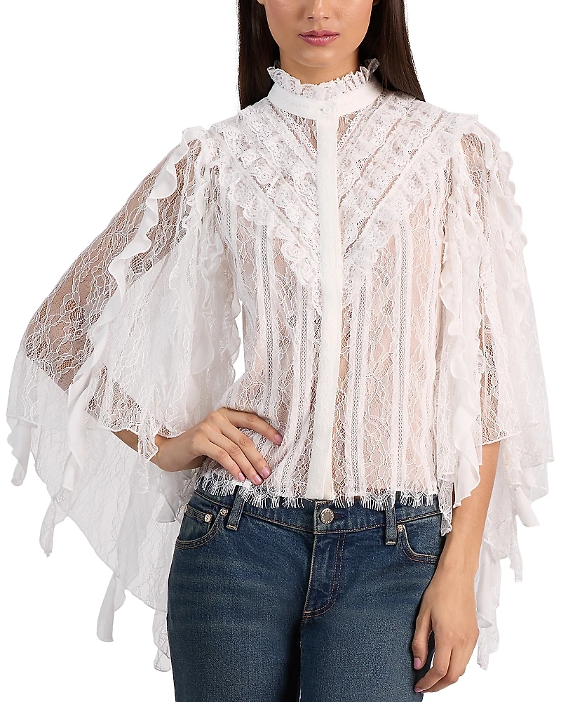 Alice and Olivia Rheba Mock Neck Top