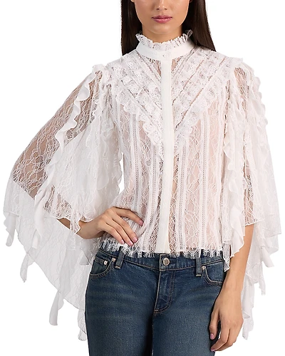 Alice and Olivia Rheba Mock Neck Top