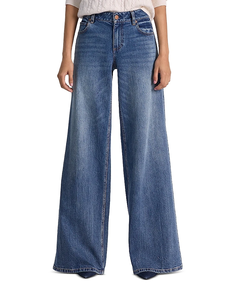 Alice and Olivia Chic High Rise Wide Leg Jeans