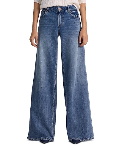 Alice and Olivia Chic High Rise Wide Leg Jeans