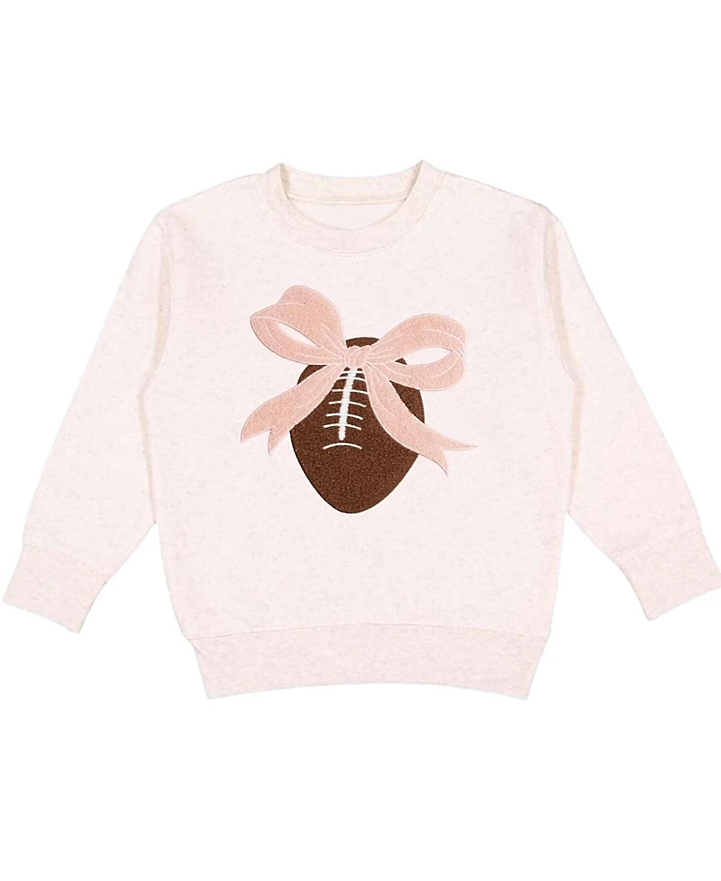 Sweet Wink Girl's Coquette Football Patch Sweatshirt - Baby, Little Kid, Bid Kid