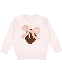 Sweet Wink Girl's Coquette Football Patch Sweatshirt - Baby, Little Kid, Bid Kid