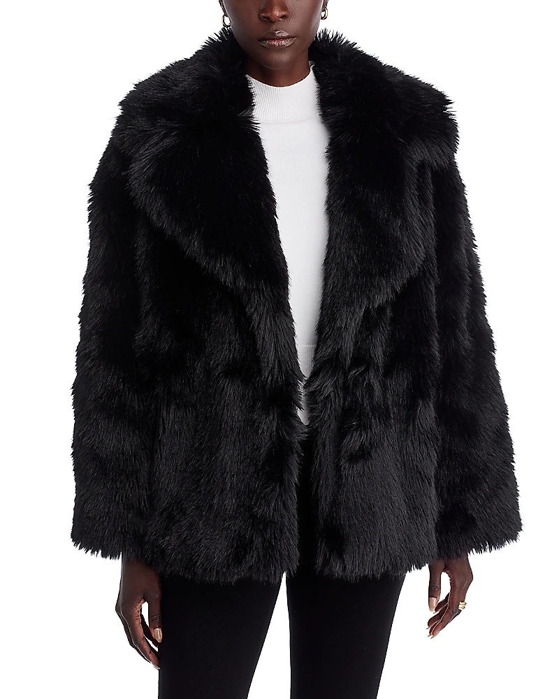 Michael Kors Faux Fur Pea Coat