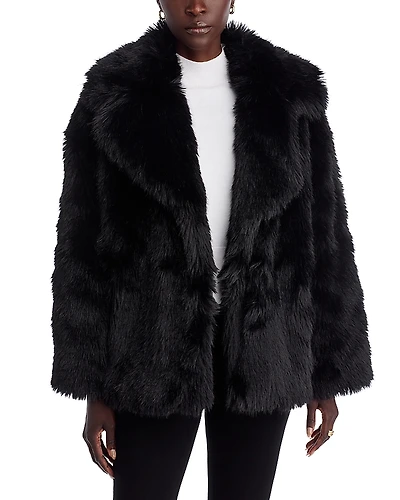 Michael Kors Faux Fur Pea Coat