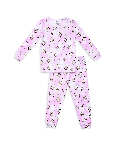 Esme Girls' Santa Cookie Printed Pajama Set