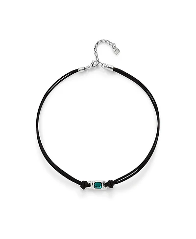 UNOde50 Crystal Leather Necklace