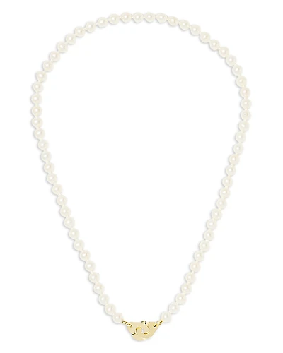 Dinh Van 18K Yellow Gold Menottes Dinh Van Freshwater Pearl Collar Necklace, 16.54