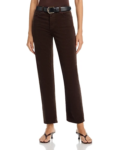 Ag Brinley Mid Rise Straight Corduroy Jeans