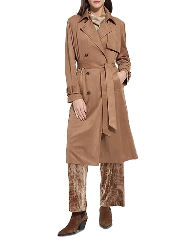 Lysse Agatha Faux Suede Trench Coat