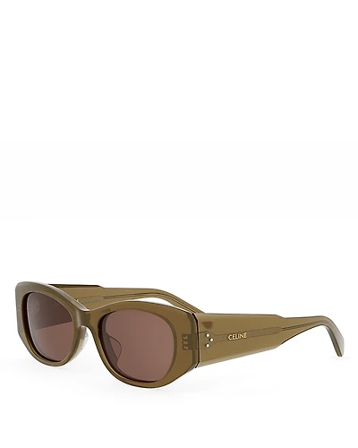 Celine 3 Dots Rectangle Sunglasses, 54mm