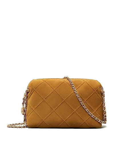 Tory Burch Fleming Suede Soft Crossbody Bag