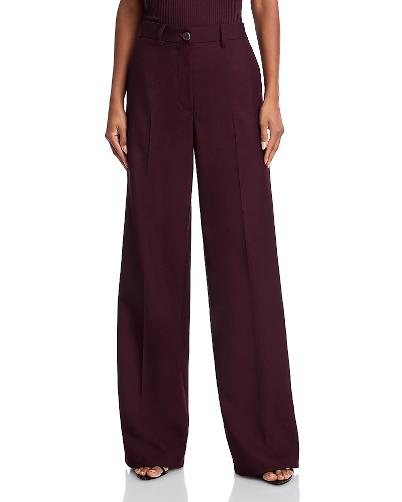 Helmut Lang Wool Vented Wide Leg Pants