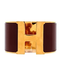 Pre-Owned Hermes Extra Wide Clic H Bracelet Enamel
