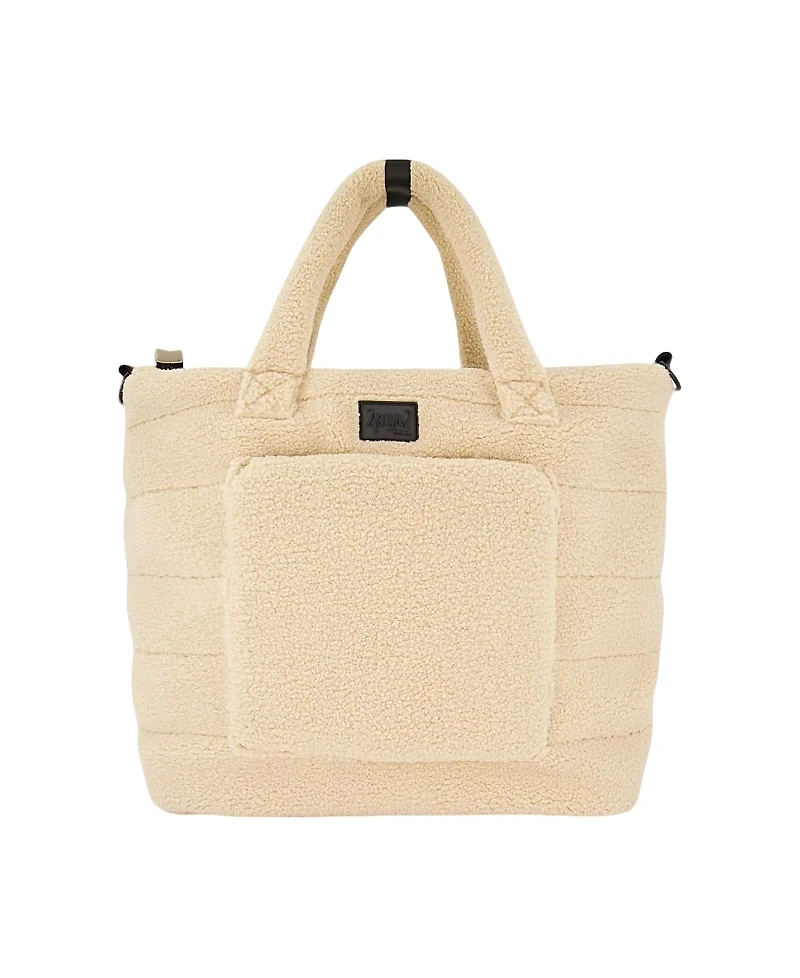 Deux par Adult Unisex Sherpa Tote-Style Diaper Bag