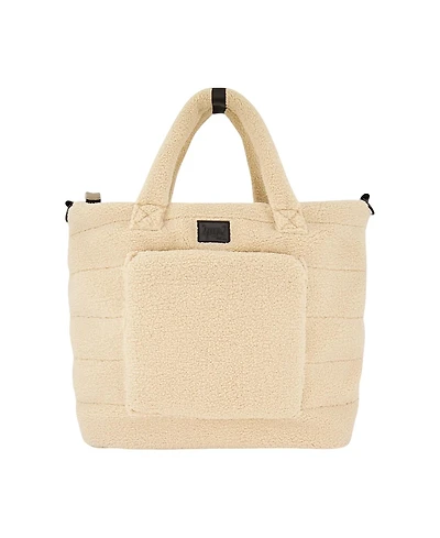Deux par Adult Unisex Sherpa Tote-Style Diaper Bag