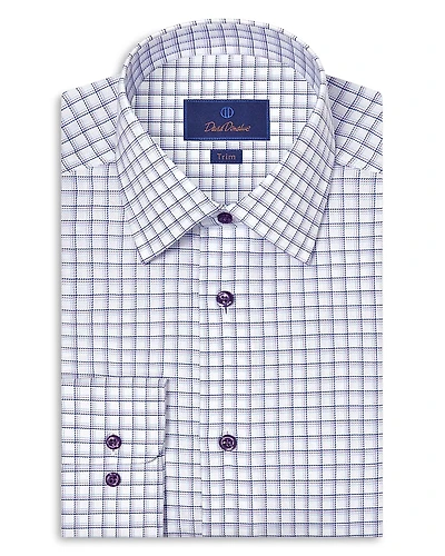 David Donahue Slim Fit Printed Dobby Dress Shirt