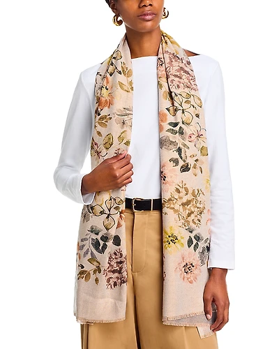 V Fraas Metallic Floral Scarf - Exclusive