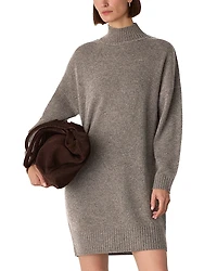 Whistles Funnel Neck Wool Mini Dress