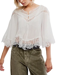 Free People Bali Midnight Rain Lace Top