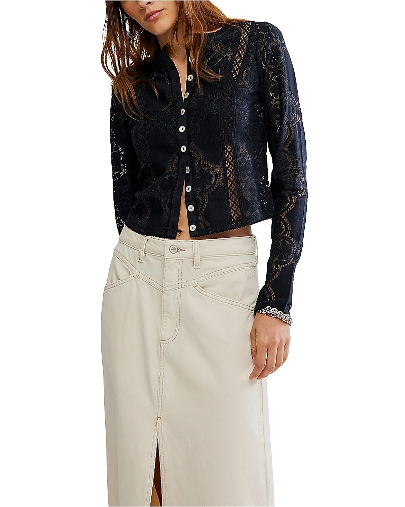 Free People Jae Lace Blouse