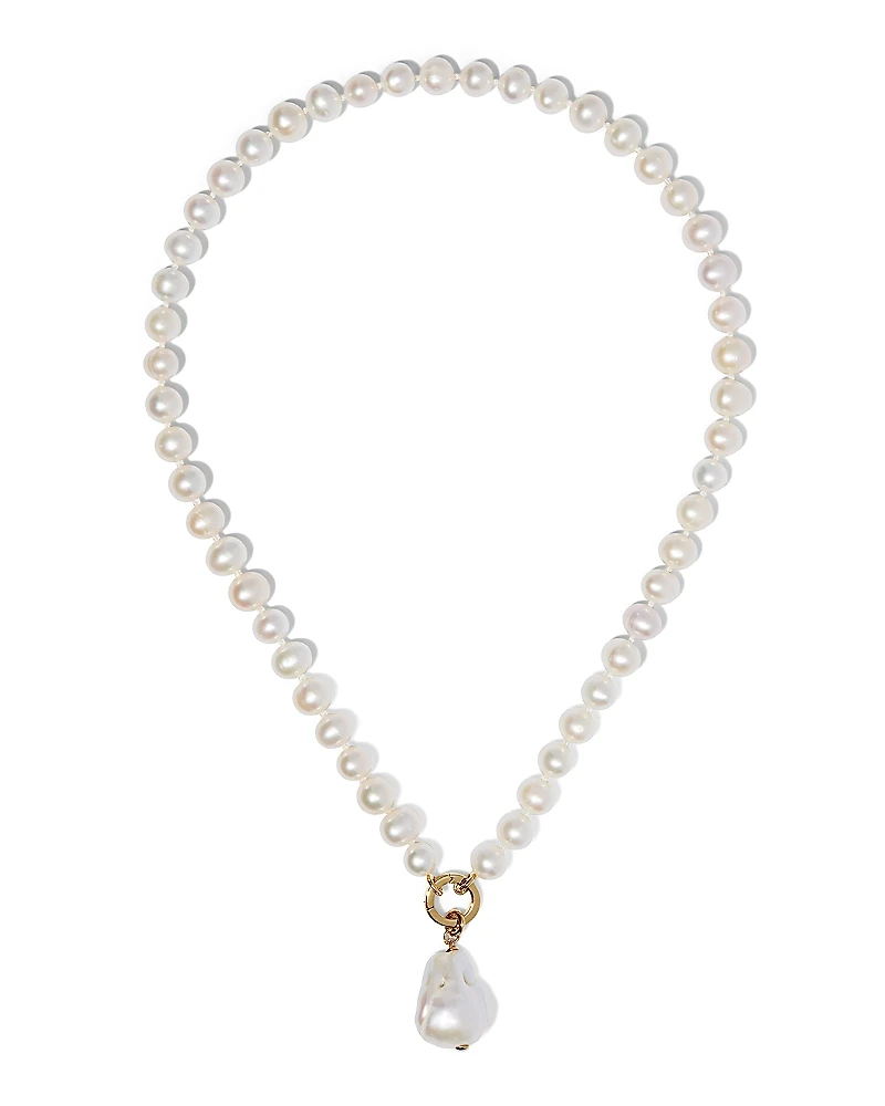 Nadri Poppy Cultured Freshwater Pearl Pendant Necklace, 18