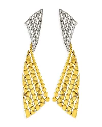 Etho Maria 18K White & Yellow Gold Reflexion Diamond Multirow Statement Earrings