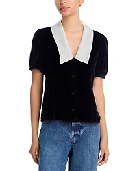 Frame The Velvet Sailor Blouse