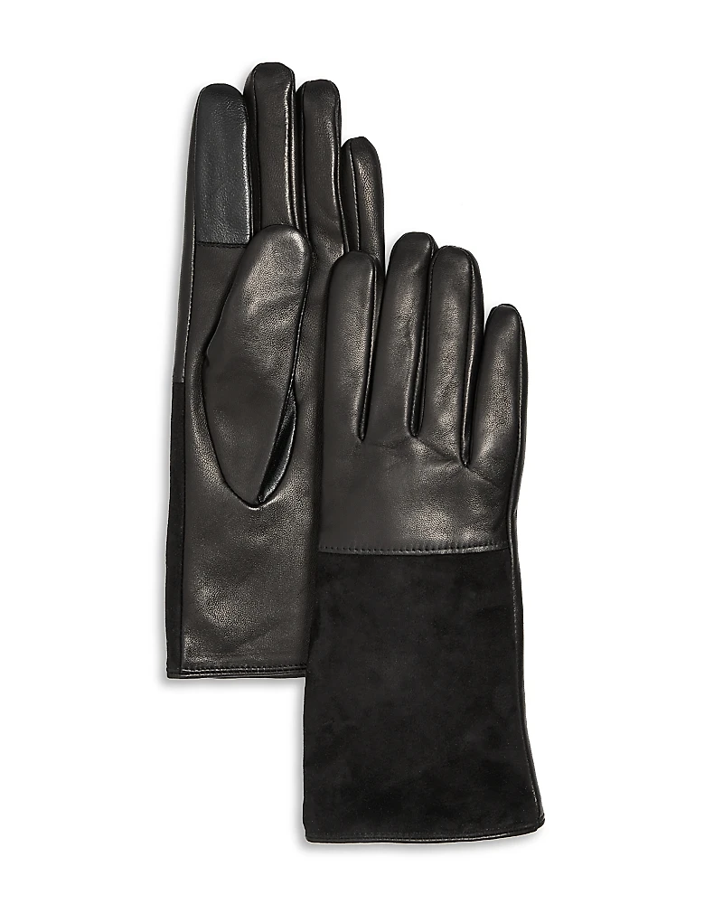 Bloomingdale's Cashmere Lined Suede & Leather Gloves - Exclusive