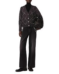 Maje Embellished Cardigan Sweater