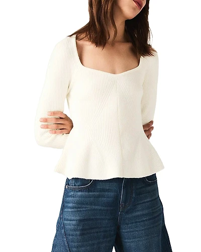 Maje Melun Peplum Sweater