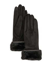 Echo Faux Fur Cuff Stretch Tech Gloves