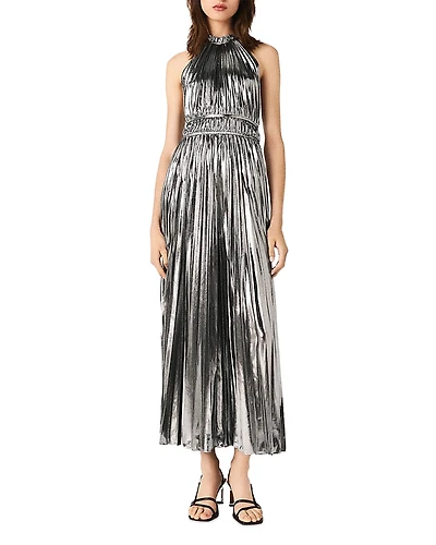 Maje Pleated Maxi Dress