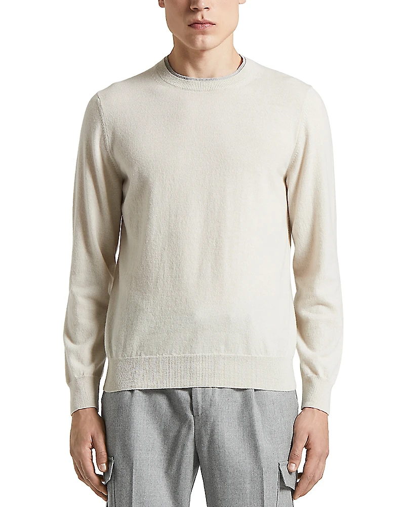 Peserico Crewneck Wool and Cashmere Sweater