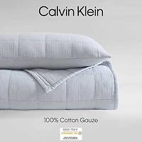 Calvin Klein Cotton Gauze Solid 3 Piece Quilt Set