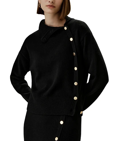 Lilysilk Cable Knit Cashmere Turtleneck Sweater