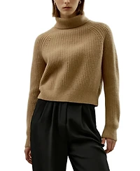 Lilysilk Cashmere Textured Turtleneck Sweater